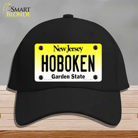 Hoboken New Jersey Novelty License Plate Hat Cotton / Black