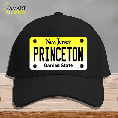 Princeton New Jersey Novelty License Plate Hat Cotton / Black