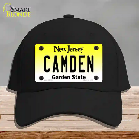 Camden New Jersey Novelty License Plate Hat Cotton / Black