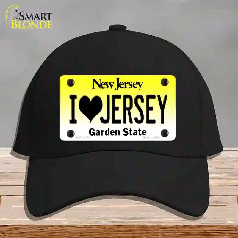 I Love Jersey New Jersey Novelty License Plate Hat Cotton / Black