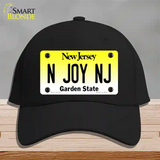 N Joy NJ New Jersey Novelty License Plate Hat Cotton / Black