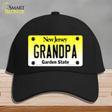 Grandpa New Jersey Novelty License Plate Hat Cotton / Black