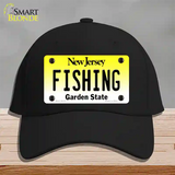 Fishing New Jersey Novelty License Plate Hat Cotton / Black