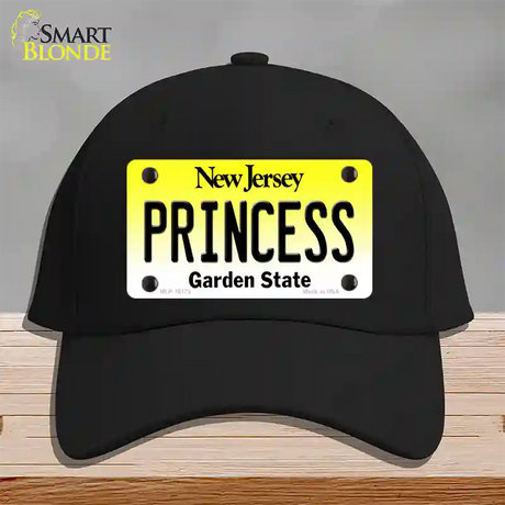 Princess New Jersey Novelty License Plate Hat Cotton / Black