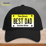 Best Dad New Jersey Novelty License Plate Hat Cotton / Black