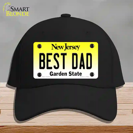 Best Dad New Jersey Novelty License Plate Hat Cotton / Black