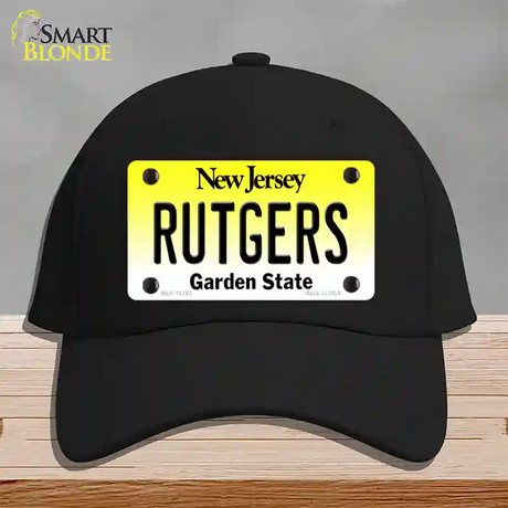 Rutgers New Jersey Novelty License Plate Hat Cotton / Black