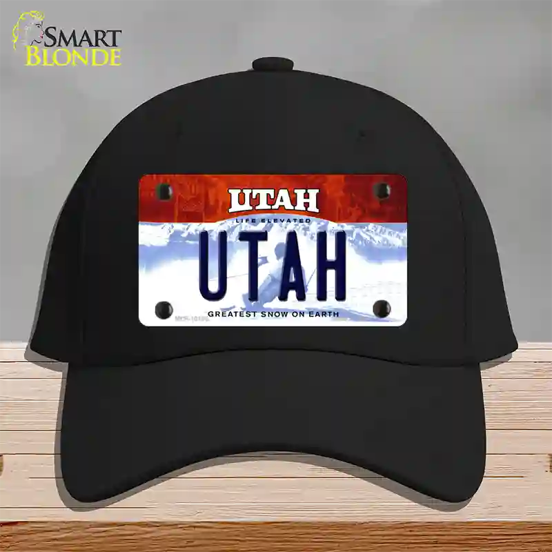 Utah Life Elevated Novelty License Plate Hat Cotton / Black