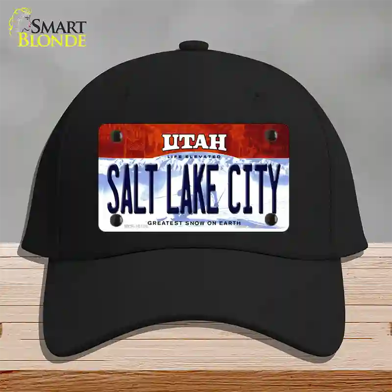 Salt Lake City Utah Novelty License Plate Hat Cotton / Black