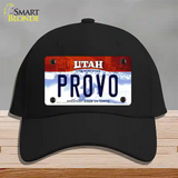 Provo Utah Novelty License Plate Hat Cotton / Black