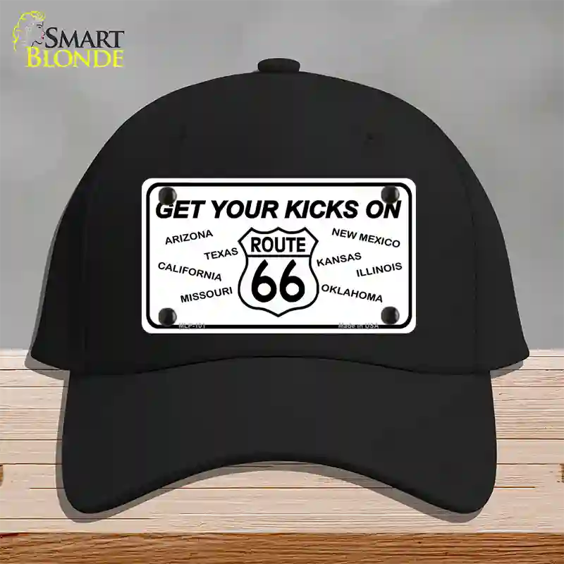 Get Your Kicks On 66 Novelty License Plate Hat Cotton / Black