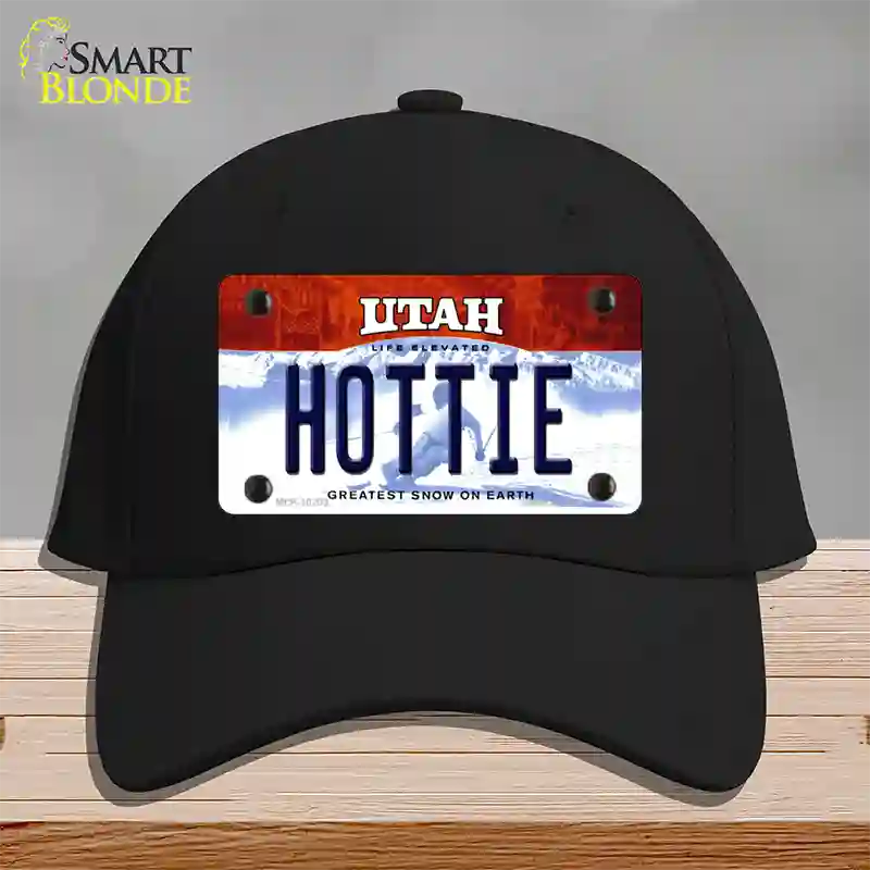 Hottie Utah Novelty License Plate Hat Cotton / Black