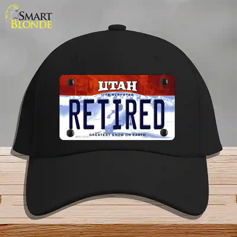 Retired Utah Novelty License Plate Hat Cotton / Black