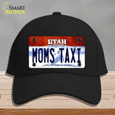 Moms Taxi Utah Novelty License Plate Hat Cotton / Black