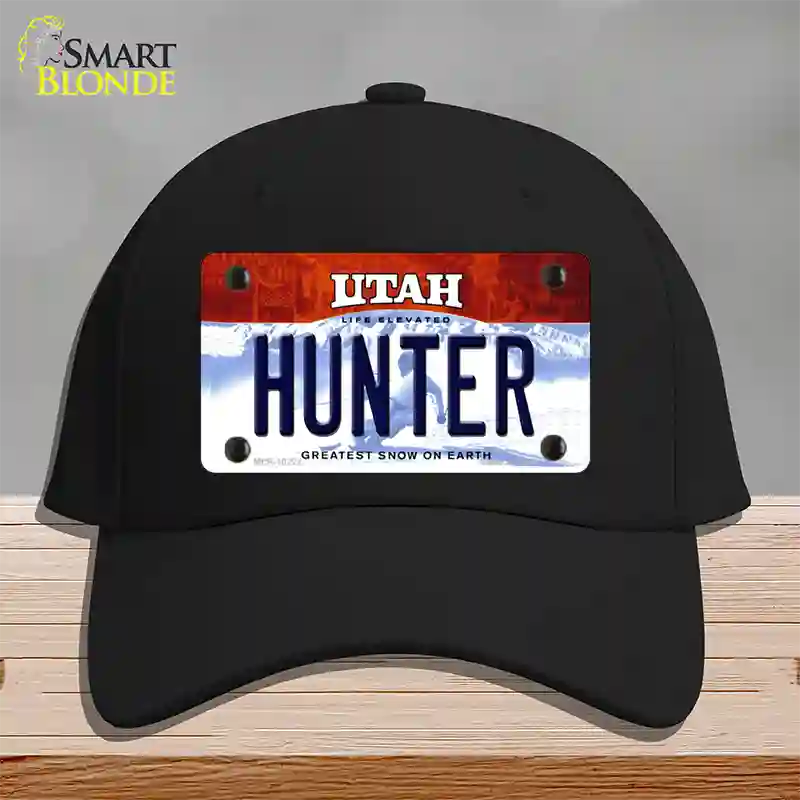 Hunter Utah Novelty License Plate Hat Cotton / Black