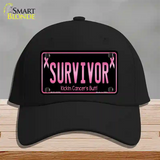 Survivor Novelty License Plate Hat Cotton / Black