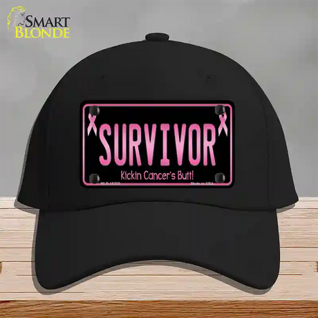 Survivor Novelty License Plate Hat Cotton / Black