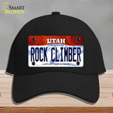 Rock Climber Utah Novelty License Plate Hat Cotton / Black