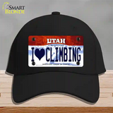 I Love Climbing Utah Novelty License Plate Hat Cotton / Black