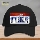 Mtn Biking Utah Novelty License Plate Hat Cotton / Black