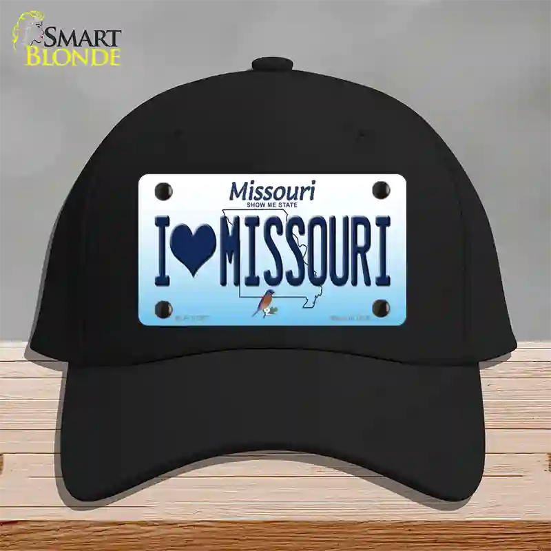 I Love Missouri Novelty License Plate Hat Cotton / Black