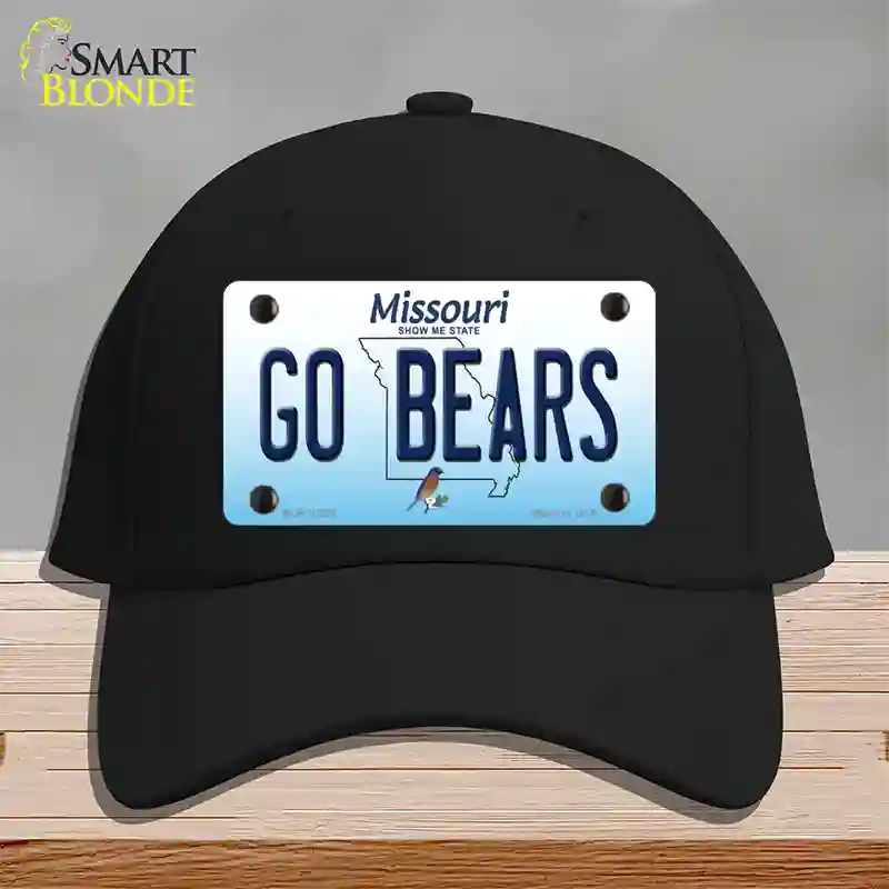 Go Bears Missouri Novelty License Plate Hat Cotton / Black