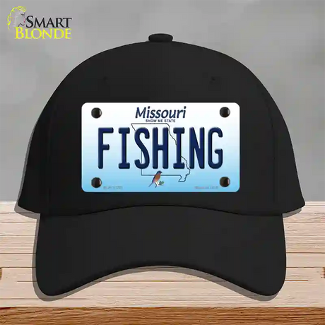 Fishing Missouri Novelty License Plate Hat Cotton / Black