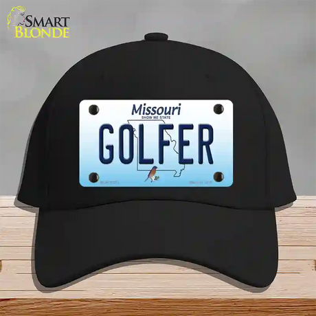 Golfer Missouri Novelty License Plate Hat Cotton / Black