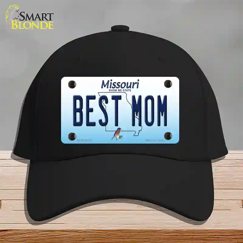 Best Mom Missouri Novelty License Plate Hat Cotton / Black