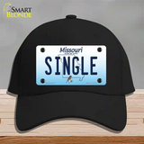 Single Missouri Novelty License Plate Hat Cotton / Black