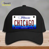 Chicago Illinois Novelty License Plate Hat Cotton / Black