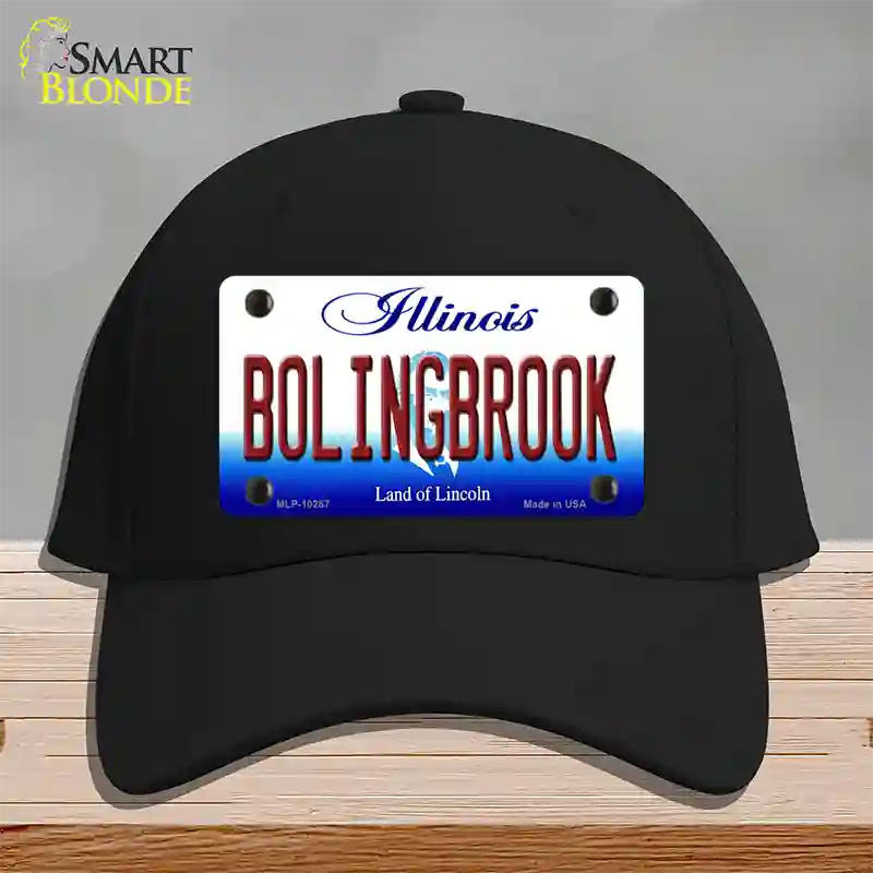 Bolingbrook Illinois Novelty License Plate Hat Cotton / Black