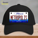 Metropolis Illinois Novelty License Plate Hat Cotton / Black