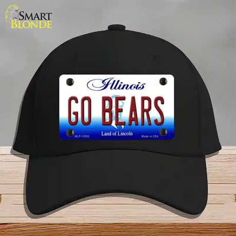 Go Bears Illinois Novelty License Plate Hat Cotton / Black