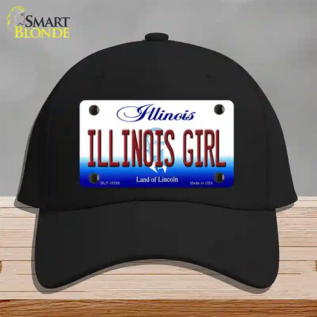 Illinois Girl Illinois Novelty License Plate Hat Cotton / Black