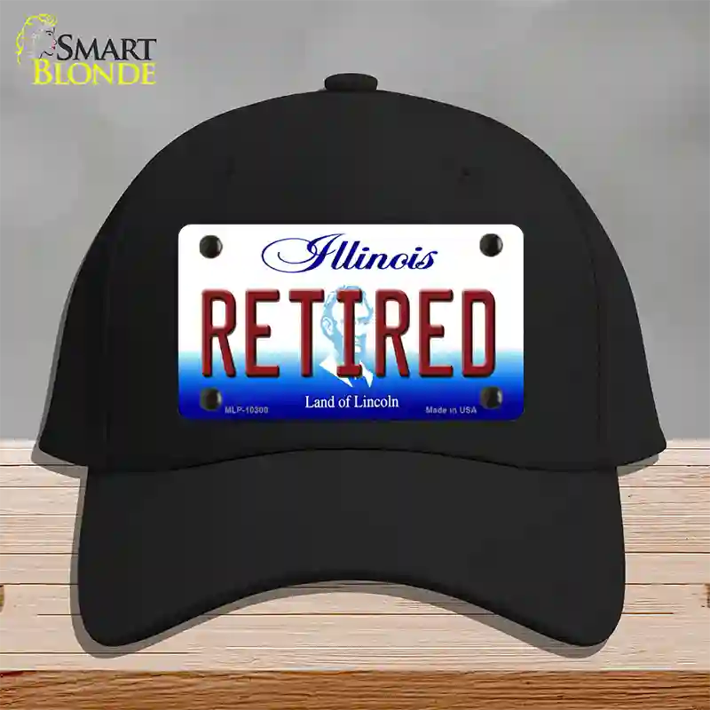 Retired Illinois Novelty License Plate Hat Cotton / Black