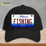 Fishing Illinois Novelty License Plate Hat Cotton / Black