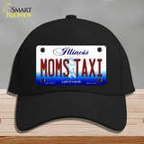 Moms Taxi Illinois Novelty License Plate Hat Cotton / Black