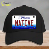 Native Illinois Novelty License Plate Hat Cotton / Black