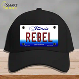 Rebel Illinois Novelty License Plate Hat Cotton / Black