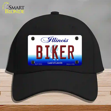 Biker Illinois Novelty License Plate Hat Cotton / Black