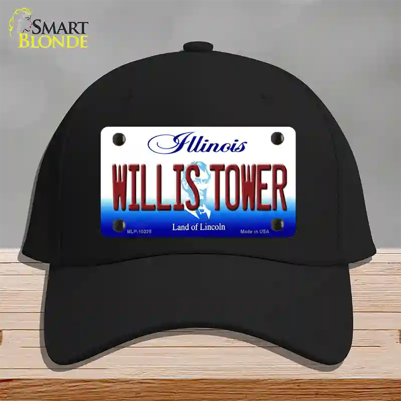 Willis Tower Illinois Novelty License Plate Hat Cotton / Black