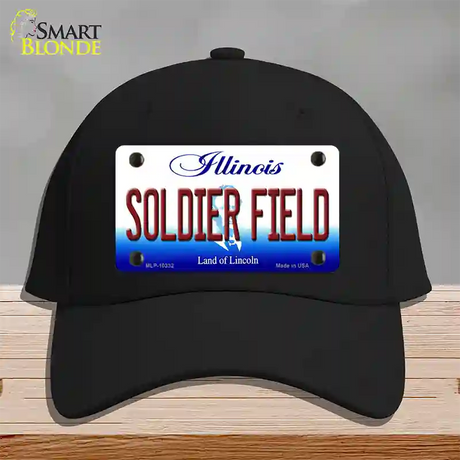 Soldier Field Illinois Novelty License Plate Hat Cotton / Black