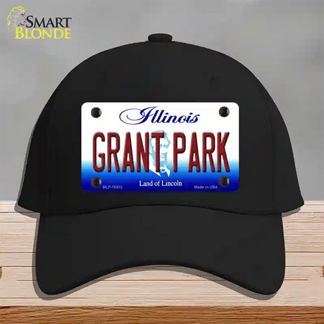 Grant Park Illinois Novelty License Plate Hat Cotton / Black