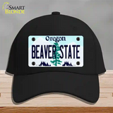 Beaver State Oregon Novelty License Plate Hat Cotton / Black