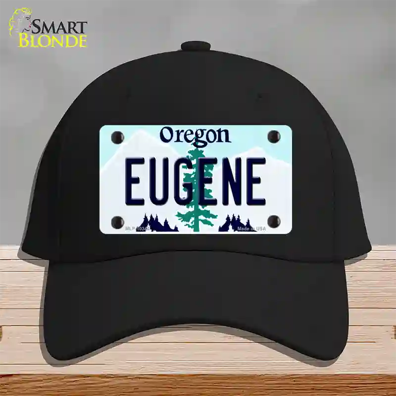 Eugene Oregon Novelty License Plate Hat Cotton / Black