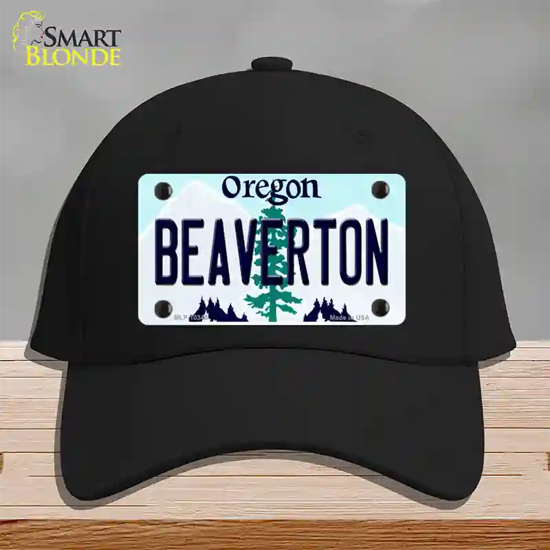 Beaverton Oregon Novelty License Plate Hat Cotton / Black