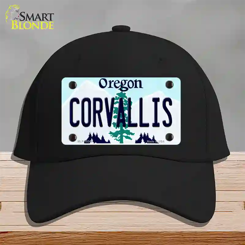 Corvallis Oregon Novelty License Plate Hat Cotton / Black