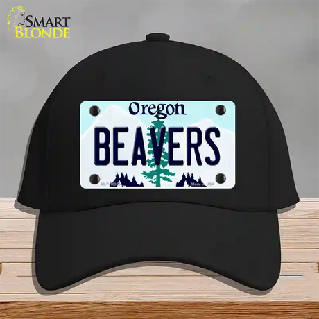 Beavers Oregon Novelty License Plate Hat Cotton / Black