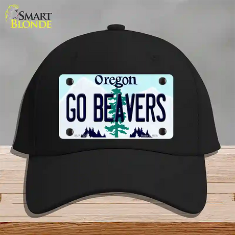 Go Beavers Oregon Novelty License Plate Hat Cotton / Black